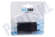 USB oplader 230V 2,1A/5V 2-poort zwart