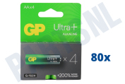 GP GPULP15A923C4OMDOOS LR06 AA batterij GP Alkaline Ultra Plus 1,5V 4 stuks geschikt voor o.a. Penlite Ultra Plus Alkaline