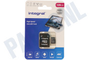 Integral  INMSDX128G-100V30 V30 High Speed micro SDHC Card 128GB geschikt voor o.a. Micro SDHC card 128GB 100MB/s