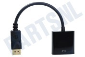 Universeel  Displayport naar VGA Adapterkabel 20cm geschikt voor o.a. 0.2 Meter, zwart
