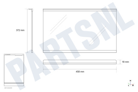 AEG Koelkast 2651087062 Glasplaat Compleet, Neutraal