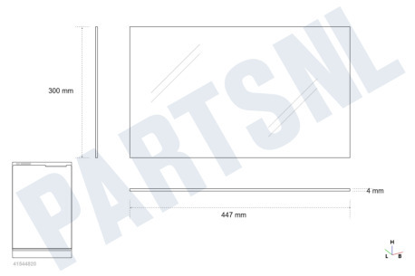 Beko Koelkast 4656270100 Glasplaat Legplateau