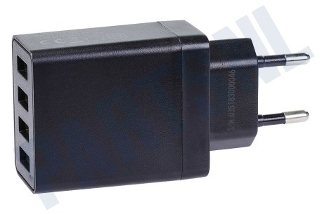 Nokia USB oplader 230V 4,8A/5V 4-poort zwart