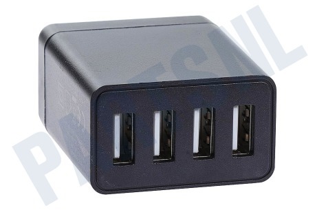 Nokia USB oplader 230V 4,8A/5V 4-poort zwart