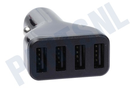 Easyfiks USB oplader 12V 4,8A/5V 4-poort zwart
