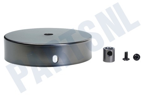 Calex 940014 Calex Metalen Plafondplaat 100mm Mat Parel Zwart 1 Gat