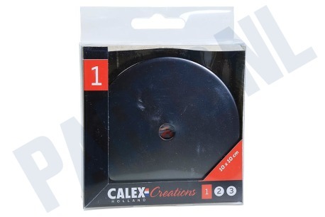 Calex 940014 Calex Metalen Plafondplaat 100mm Mat Parel Zwart 1 Gat