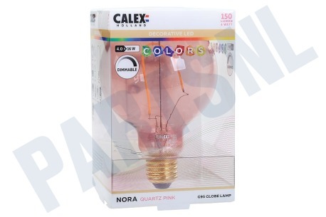 Calex Colors Nora G95 Quartz Pink LED lamp 4W Dimbaar