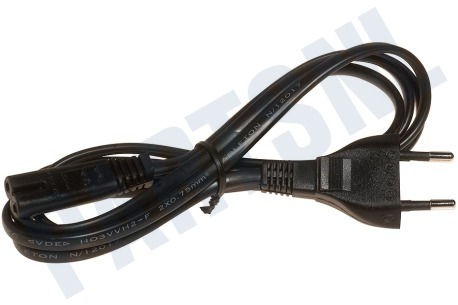 Elektra Snoer VMVS 2x0,75mm2 2,5A 230V zwart 1,5M