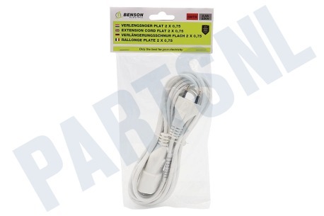 Elektra Snoer 2x0.75mm2 2300W wit 5M
