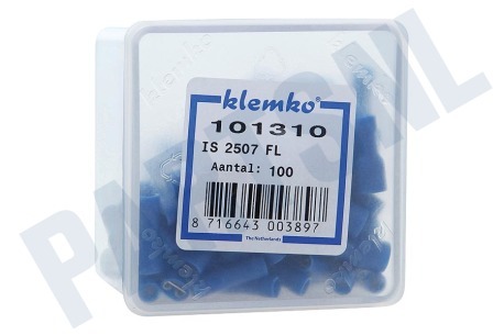 Klemko Kabelschoen blauw -schuif- 6,3-0,8
