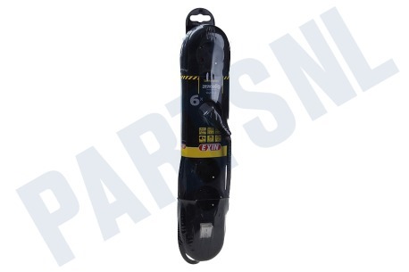 Exin Tafelcontactdoos 3x1mm2 2500W 10A RA zwart 2,5M