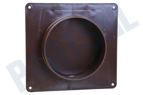 Universeel Luchtrooster kunststof 100mm 1 klep, bruin