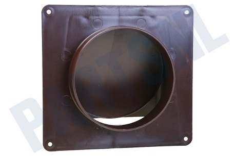Universeel Luchtrooster kunststof 100mm 1 klep, bruin
