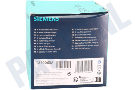 Siemens Koffiezetapparaat TZ70063A Waterfilter EQ series, 6 stuks