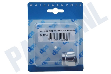 Dps Verloopnippel M22 binnen x 3/4'buiten