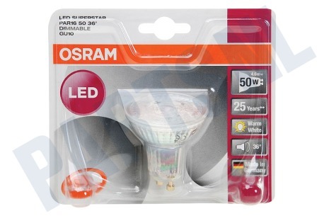 Osram LED Superstar Par 16 36 Graden Dimbaar 4.6W GU10 350lm