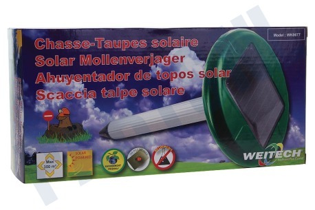 Weitech WK0677 Solar Mollen verjager en ondergrondse knaagdieren