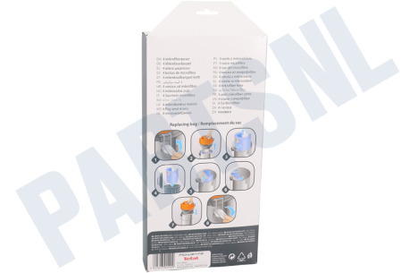 Rowenta Stofzuiger ZR8001 Stofzuigerzak Microvezel, 4 Stuks, 19 Liter