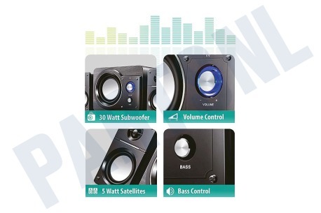 Ewent Speakerset High power Stereo 2.1