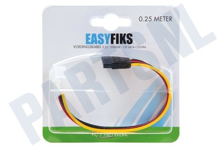 Easyfiks Interne Voedingskabel 5,25" Male - SATA 15p Female