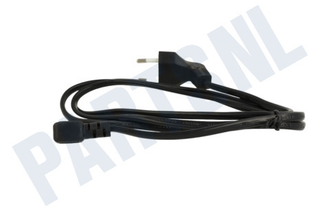 Easyfiks Netvoedingskabel C7 haaks, 2x0.75mm2, 1,5 Meter Zwart