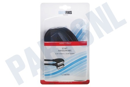 Easyfiks Scart Aansluitkabel 1.2 meter, Male - Male 21p