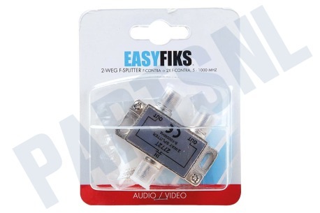 Easyfiks TV Splitter F-Connector Female - 2x F-Connector Female