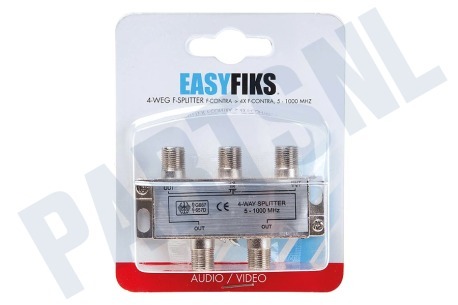 Easyfiks TV Splitter F-Connector Female - 4x F-Connector Female