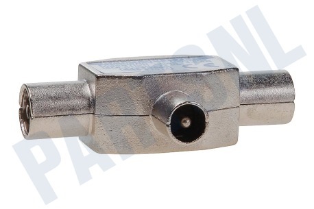 Easyfiks Coax Splitter, 2-Weg, IEC Male - 2x IEC Contra Female