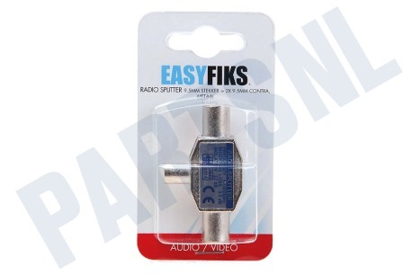 Easyfiks Coax Splitter, 2-Weg, IEC Male - 2x IEC Contra Female