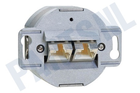 Easyfiks Netwerk Wandcontactdoos 2x RJ45 Female, Opbouw