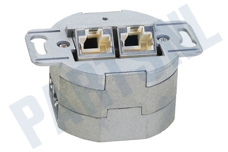 Easyfiks Netwerk Wandcontactdoos 2x RJ45 Female, Opbouw