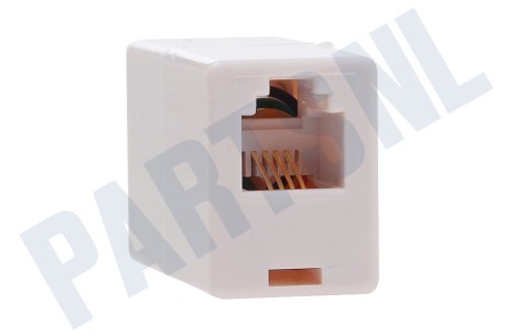 Easyfiks Telefoon Koppelstuk 2x RJ11 6p4c Contra Female, Wit