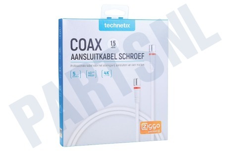 Technetix 11200490 Coax Aansluitkabel Schroef 1,5 meter