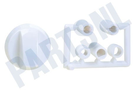 Universeel Knop Van oven, fornuis, kookplaat wit