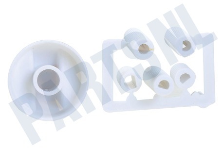Universeel Knop Van oven, fornuis, kookplaat wit