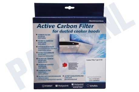 Hotpoint Afzuigkap 384667, C00384667 Set koolstoffilters rond 145 mm