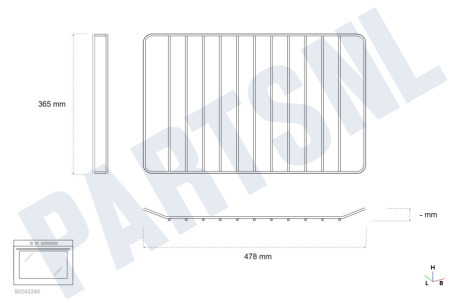 LG Oven-Magnetron Rooster Ovenrooster 478x365mm