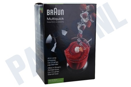 Braun MQ40 MQ40 Blender/IJscrusher, Zwart