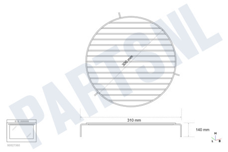 Bosch Oven-Magnetron 675997, 00675997 Rooster Hoog model 140mm