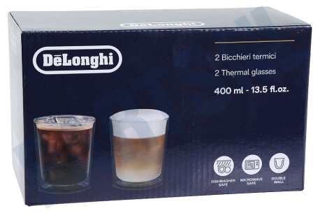 DeLonghi Koffiezetapparaat DLSC318 Thermische Dubbelwandige Glazenset