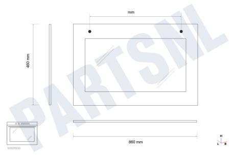 Smeg Oven-Magnetron Deur Buiten van oven, glas