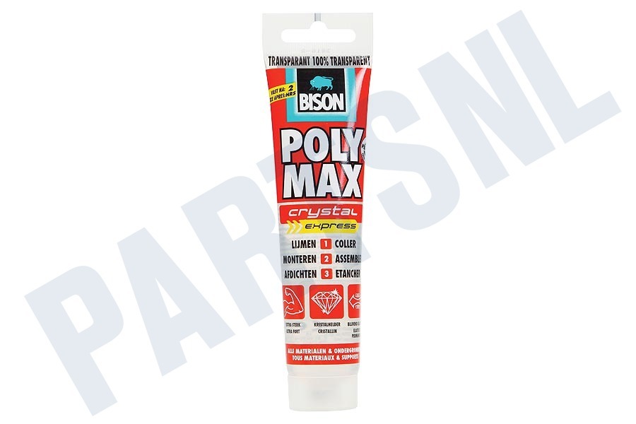Bison Lijm Polymax, kleur transparant