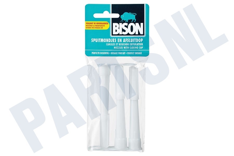 Bison Spuitmondjes, set 3 stuks met kokerafsluitdopje