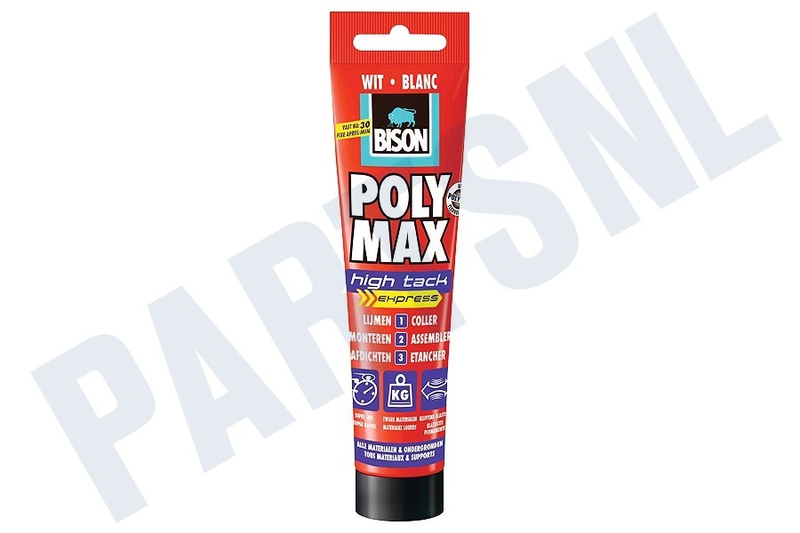 Bison Poly Max High Tack Express Wit 165gr Tube