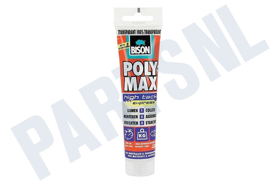 Bison Poly Max High Tack Express Transparant 115gr Tube