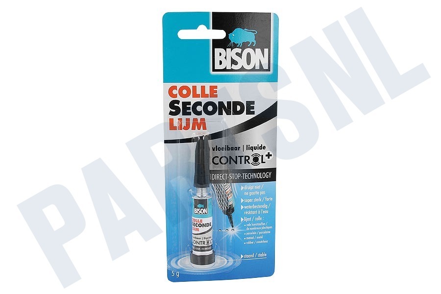 Bison 6314527 Secondelijm Vloeibaar Control, Tube 5gr.