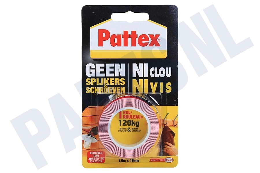 Pattex Geen Spijkers & Schroeven Montagetape
