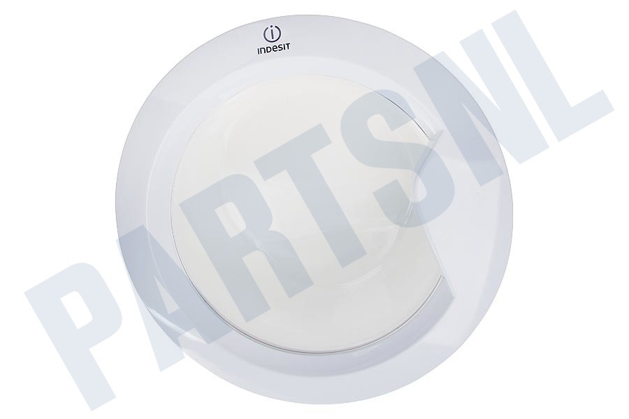 Ariston-Blue Air Wasmachine 306743, C00306743 Vuldeur Compleet wit, schuin glas
